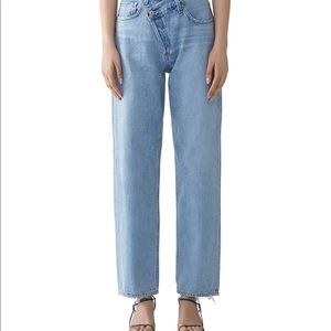 New with tags Agolde denim jeans with criss cross button style
